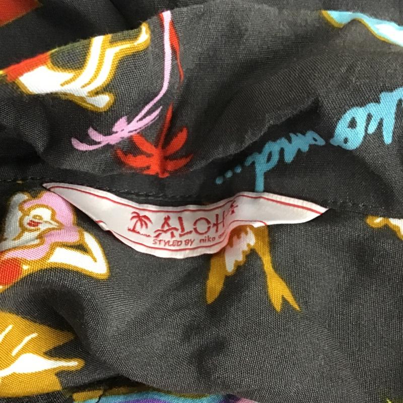 ニコアンド niko and... シャツ、ブラウス 半袖 半袖 3 総柄 黒 / ブラック /  メンズ USED 古着 中古 10105443