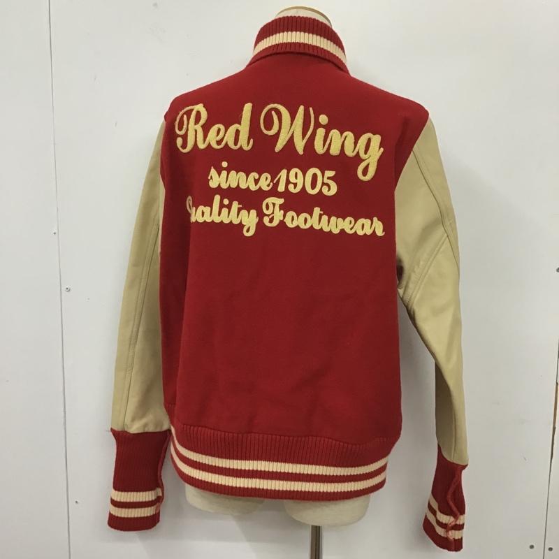 レッドウィング RED WING ジャケット、上着 ジャンパー、ブルゾン スタジャン アウター ジャンパー 前ボタンジャケット 古着 L ロゴ、文字 赤 / レッド / X 白 / ホワイト /  メンズ USED 古着 中古 10105444