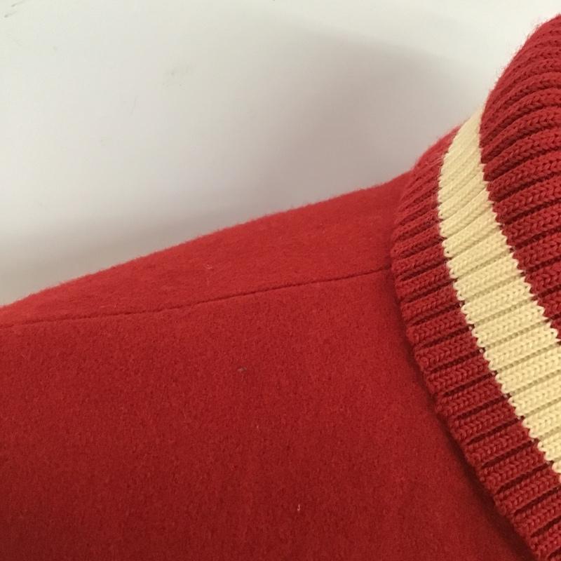 レッドウィング RED WING ジャケット、上着 ジャンパー、ブルゾン スタジャン アウター ジャンパー 前ボタンジャケット 古着 L ロゴ、文字 赤 / レッド / X 白 / ホワイト /  メンズ USED 古着 中古 10105444