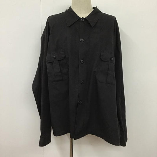 ロスコ ROTHCO シャツ、ブラウス 長袖 長袖シャツ カラーシャツ ポケットシャツ 長袖カットソー ミリタリーシャツ 無地 黒 / ブラック /  メンズ USED 古着 中古 10105451