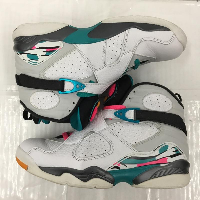 ナイキ NIKE スニーカー スニーカー 305381-113 AIR JORDAN 8 RETRO 26.5cm 箱有 26.5cm ワンポイント 白 / ホワイト / X 黒 / ブラック / X 桃 / ピンク / X 青 / ブルー /  メンズ USED 古着 中古 10105452