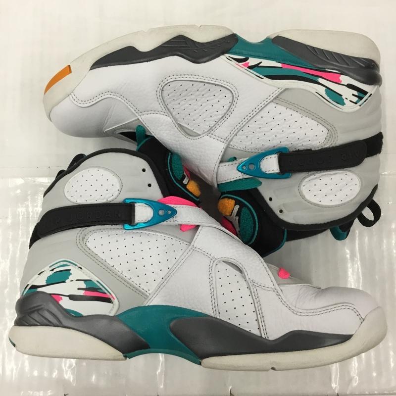 ナイキ NIKE スニーカー スニーカー 305381-113 AIR JORDAN 8 RETRO 26.5cm 箱有 26.5cm ワンポイント 白 / ホワイト / X 黒 / ブラック / X 桃 / ピンク / X 青 / ブルー /  メンズ USED 古着 中古 10105452