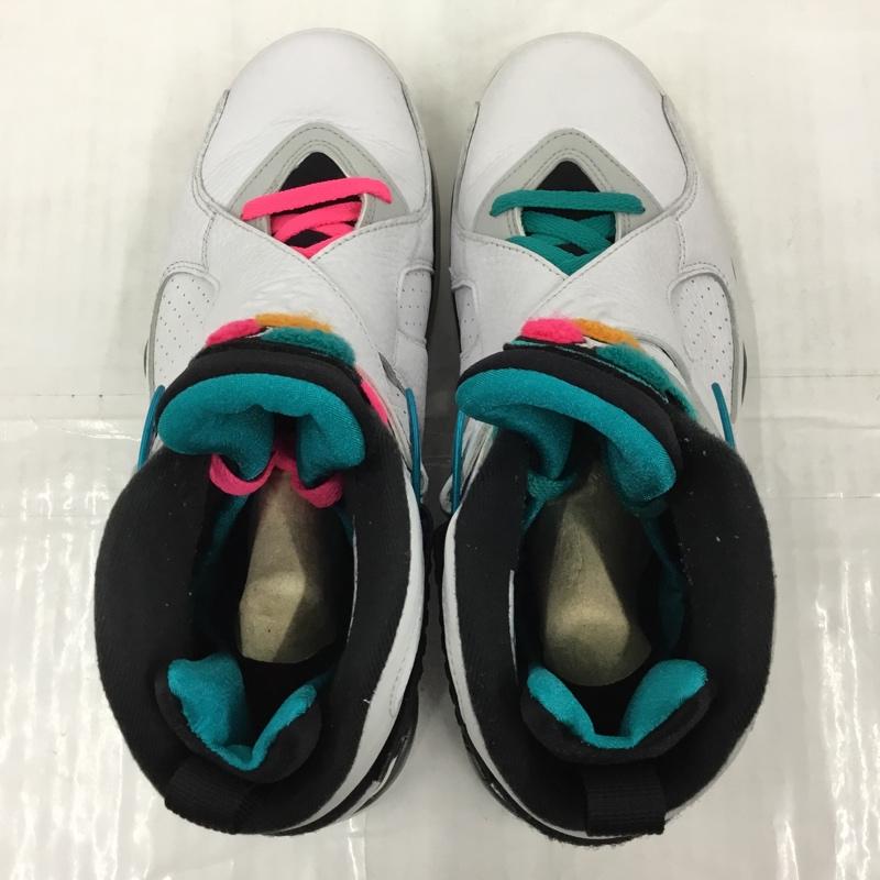 ナイキ NIKE スニーカー スニーカー 305381-113 AIR JORDAN 8 RETRO 26.5cm 箱有 26.5cm ワンポイント 白 / ホワイト / X 黒 / ブラック / X 桃 / ピンク / X 青 / ブルー /  メンズ USED 古着 中古 10105452