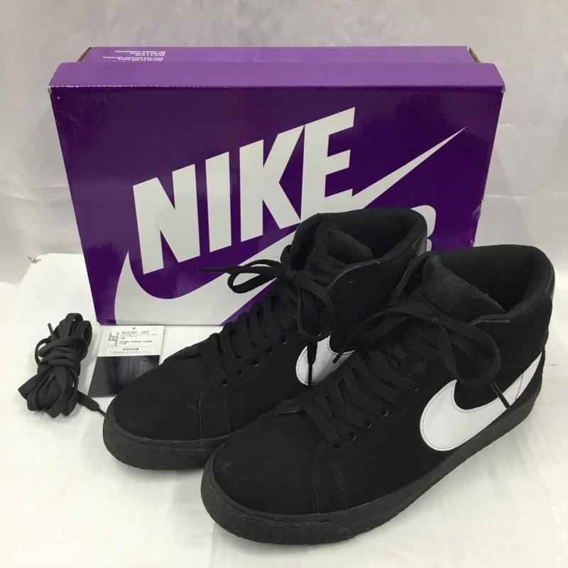ナイキ NIKE スニーカー スニーカー 864349 007 SB ZOOM BLAZER MID 27.5cm 箱有 27.5cm ロゴ、文字 黒 / ブラック / X 白 / ホワイト /  メンズ USED 古着 中古 10105458
