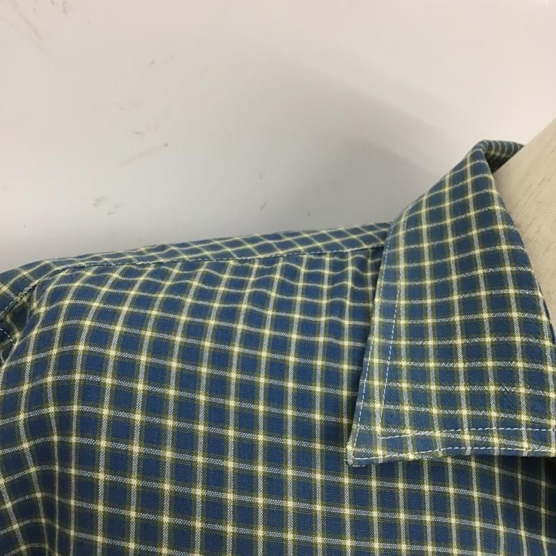 ザノースフェイス THE NORTH FACE シャツ、ブラウス 半袖 NT20200 ポリエステル 胸ポケット L チェック 青 / ブルー / X 白 / ホワイト / X カーキ / カーキ /  メンズ USED 古着 中古 10105472