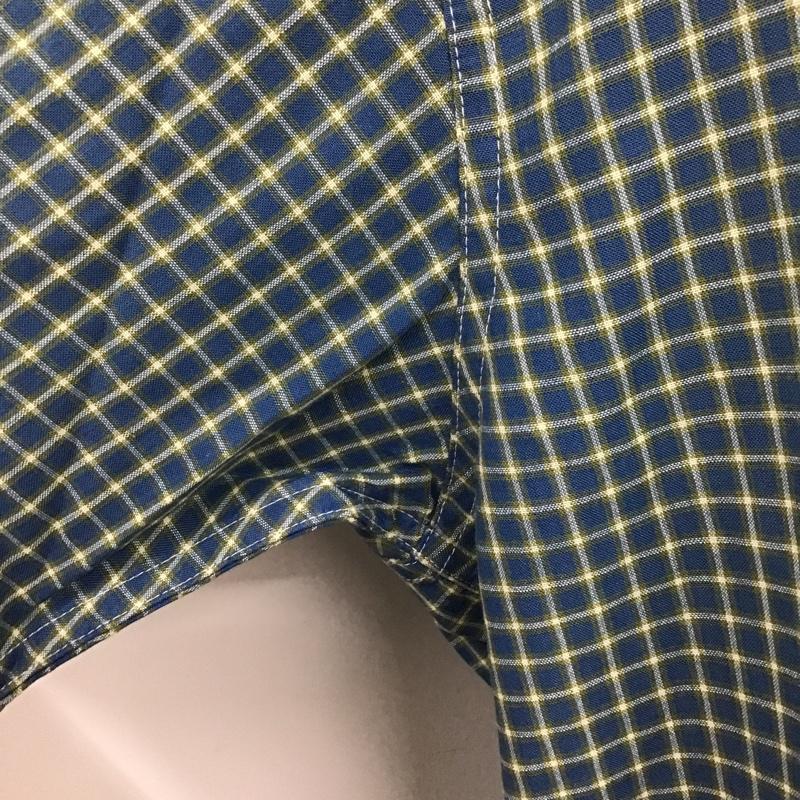 ザノースフェイス THE NORTH FACE シャツ、ブラウス 半袖 NT20200 ポリエステル 胸ポケット L チェック 青 / ブルー / X 白 / ホワイト / X カーキ / カーキ /  メンズ USED 古着 中古 10105472