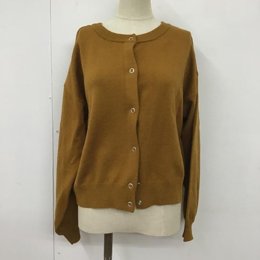 チャオパニック CIAOPANIC カーディガン 長袖 M 無地 茶 / ブラウン /  レディース USED 古着 中古 10105476