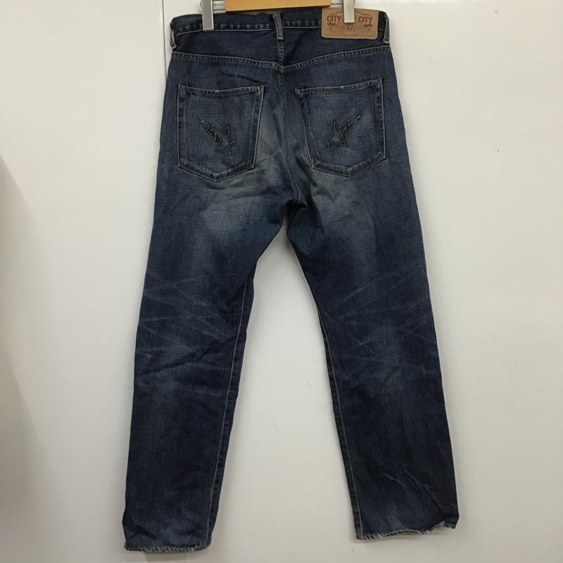 アベイシングエイプ A BATHING APE パンツ デニム、ジーンズ ジーパン 日本製 M 無地 青 / ブルー /  メンズ USED 古着 中古 10105477