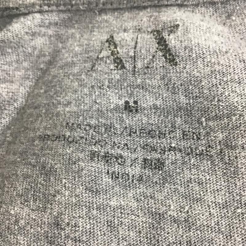 アルマーニエクスチェンジ A/X ARMANIEXCHANGE Tシャツ 半袖 クルーネック スパンコール 鳥 M ロゴ、文字 灰 / グレー /  メンズ USED 古着 中古 10105480