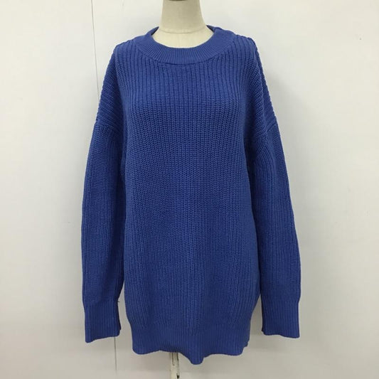 ジーナシス JEANASIS ニット、セーター 長袖 JS064190CF FREE 無地 青 / ブルー /  レディース USED 古着 中古 10105483