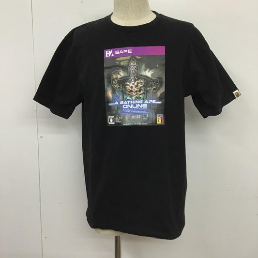 アベイシングエイプ A BATHING APE Tシャツ 半袖 001TEI301063M Game Package Tee クルーネック ゲームパック L プリント 黒 / ブラック /  メンズ USED 古着 中古 10105487