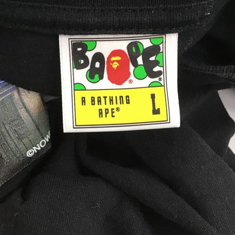 アベイシングエイプ A BATHING APE Tシャツ 半袖 001TEI301063M Game Package Tee クルーネック ゲームパック L プリント 黒 / ブラック /  メンズ USED 古着 中古 10105487