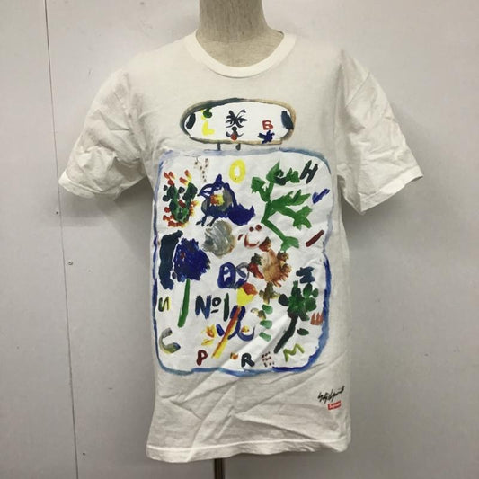 シュプリーム Supreme Tシャツ 半袖 22FW Yohji Yamamoto Paint Tee M プリント 白 / ホワイト /  メンズ USED 古着 中古 10105489