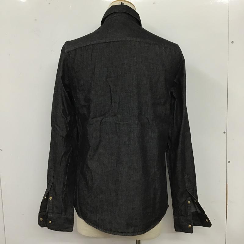 エンポリオアルマーニ EMPORIO ARMANI シャツ、ブラウス 長袖 6G1C67 1D5WZ SLIM FIT S 無地 黒 / ブラック /  メンズ USED 古着 中古 10105491