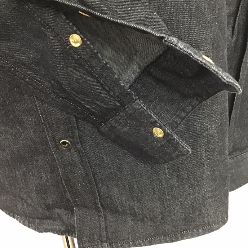 エンポリオアルマーニ EMPORIO ARMANI シャツ、ブラウス 長袖 6G1C67 1D5WZ SLIM FIT S 無地 黒 / ブラック /  メンズ USED 古着 中古 10105491