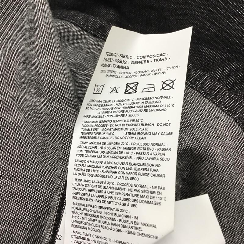 エンポリオアルマーニ EMPORIO ARMANI シャツ、ブラウス 長袖 6G1C67 1D5WZ SLIM FIT S 無地 黒 / ブラック /  メンズ USED 古着 中古 10105491