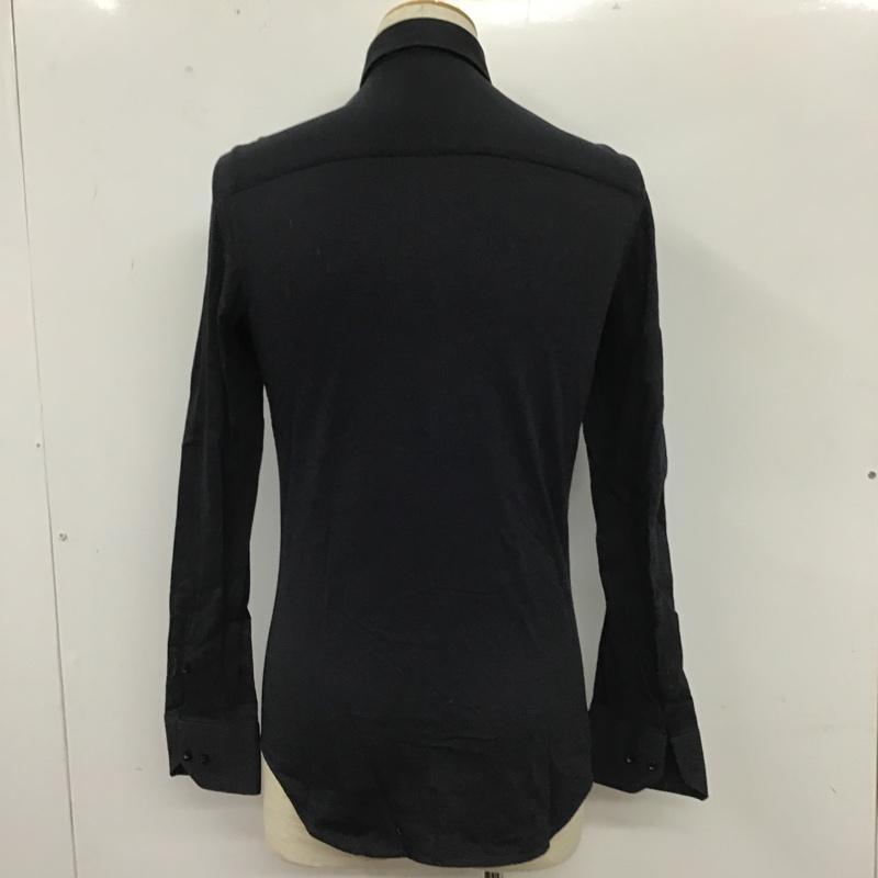 エンポリオアルマーニ EMPORIO ARMANI シャツ、ブラウス 長袖 ストレッチ 38 ストライプ 紺 / ネイビー /  メンズ USED 古着 中古 10105492