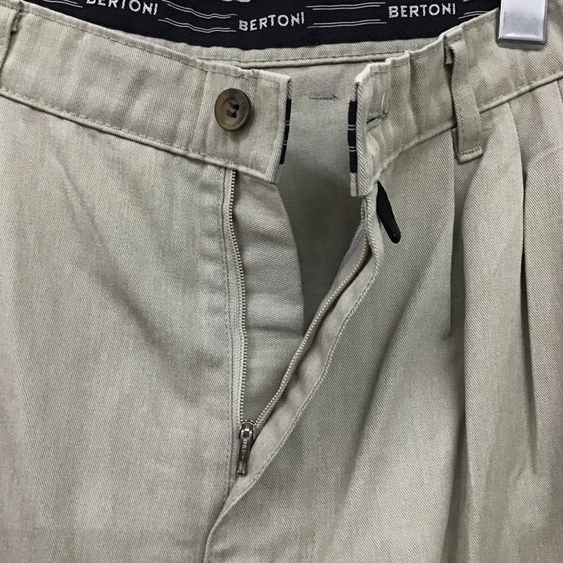 古着 USED パンツ スラックス BERTONI デンマーク製 USA34 無地 ベージュ / ベージュ /  メンズ USED 古着 中古 10105494