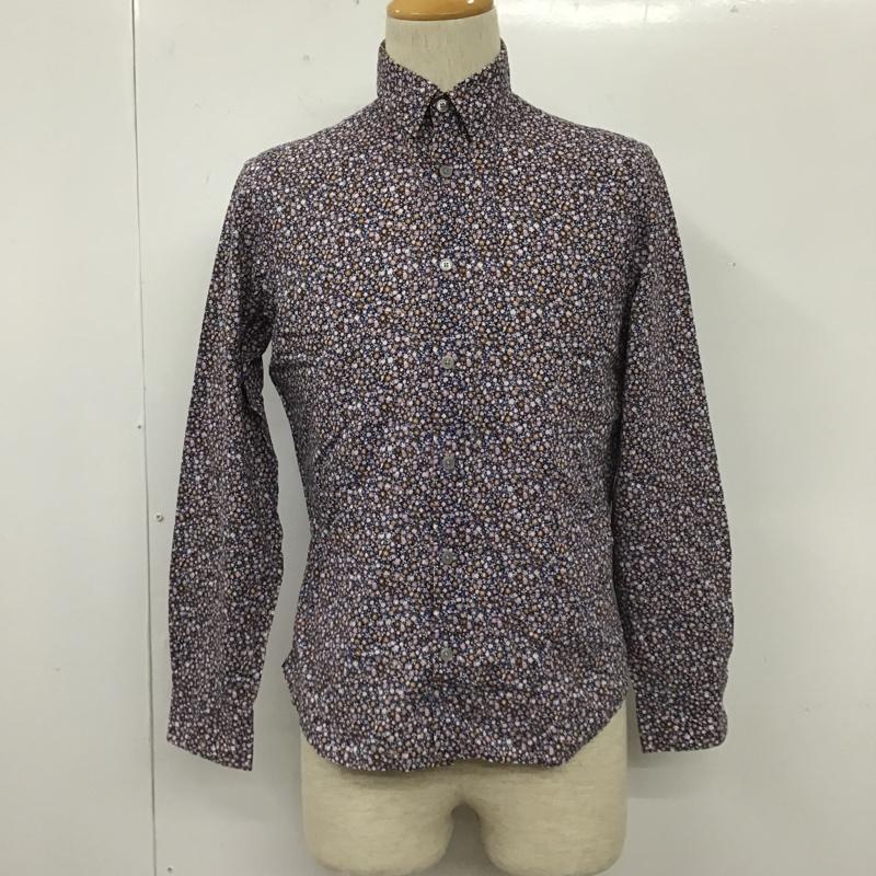 ピーエスポールスミス PS Paul Smith シャツ、ブラウス 長袖 PP-DC-85651 S 花柄 紺 / ネイビー /  メンズ USED 古着 中古 10105495