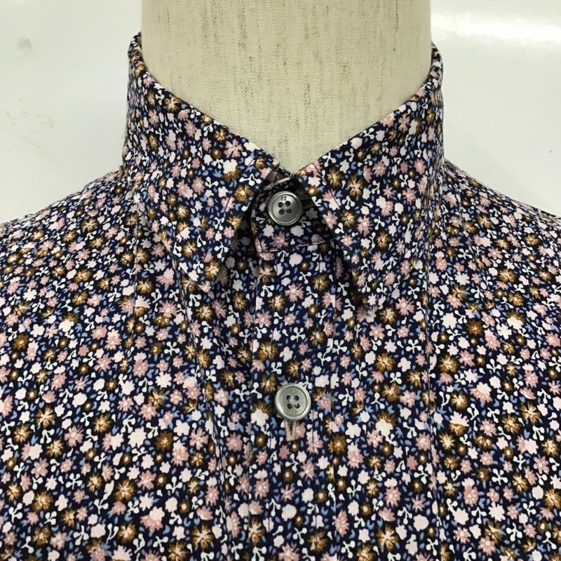 ピーエスポールスミス PS Paul Smith シャツ、ブラウス 長袖 PP-DC-85651 S 花柄 紺 / ネイビー /  メンズ USED 古着 中古 10105495