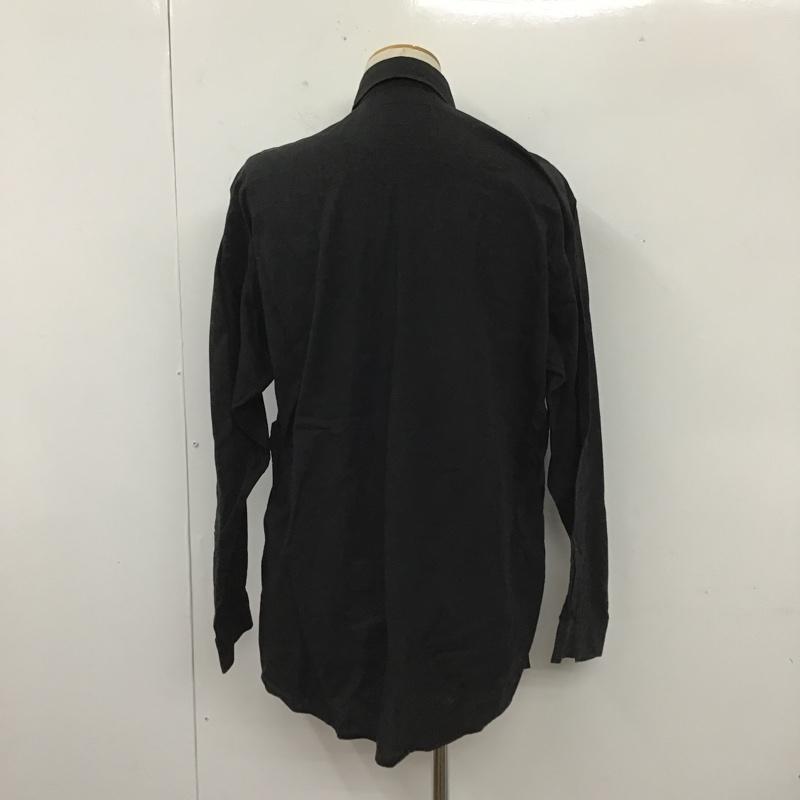 アルマーニジーンズ ARMANI JEANS シャツ、ブラウス 長袖 イタリア製 90年代 M ロゴ、文字 黒 / ブラック /  メンズ USED 古着 中古 10105496