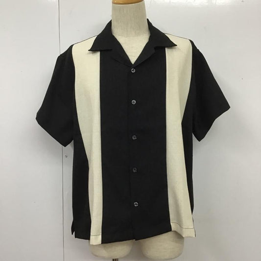 古着 USED シャツ、ブラウス 半袖 オープンカラーシャツ 開襟 無地 黒 / ブラック / X アイボリー / アイボリー /  メンズ USED 古着 中古 10105508