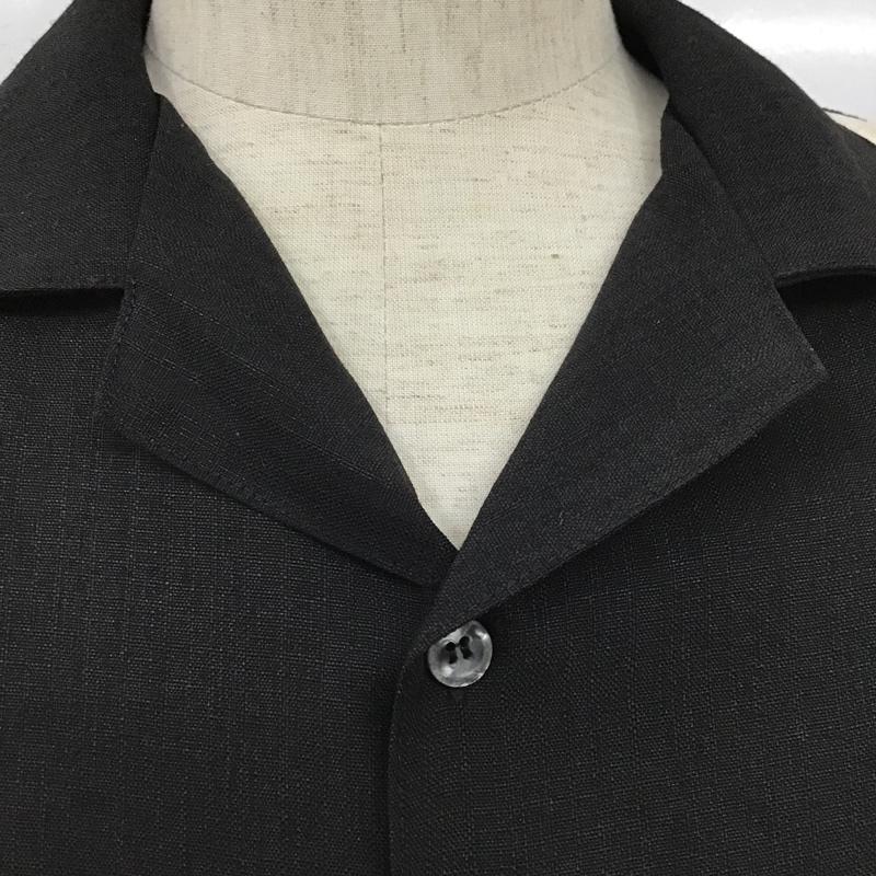 古着 USED シャツ、ブラウス 半袖 オープンカラーシャツ 開襟 無地 黒 / ブラック / X アイボリー / アイボリー /  メンズ USED 古着 中古 10105508