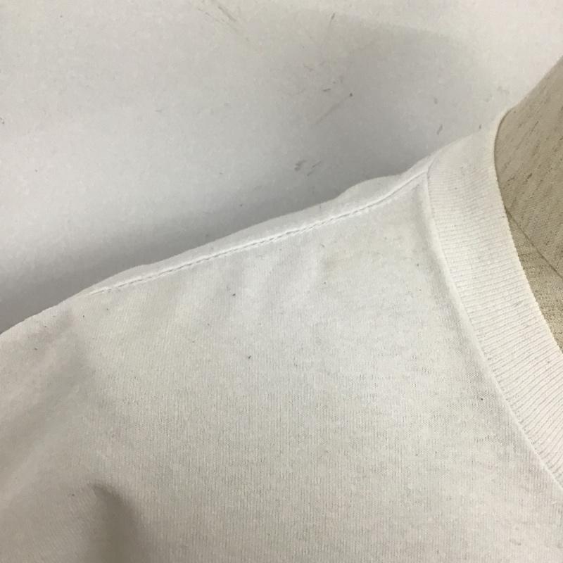 テンダーロイン TENDERLOIN Tシャツ 半袖 クルーネック ドクロ スカル プリント PRO CLUB L ロゴ、文字 白 / ホワイト / X カーキ / カーキ /  メンズ USED 古着 中古 10105512