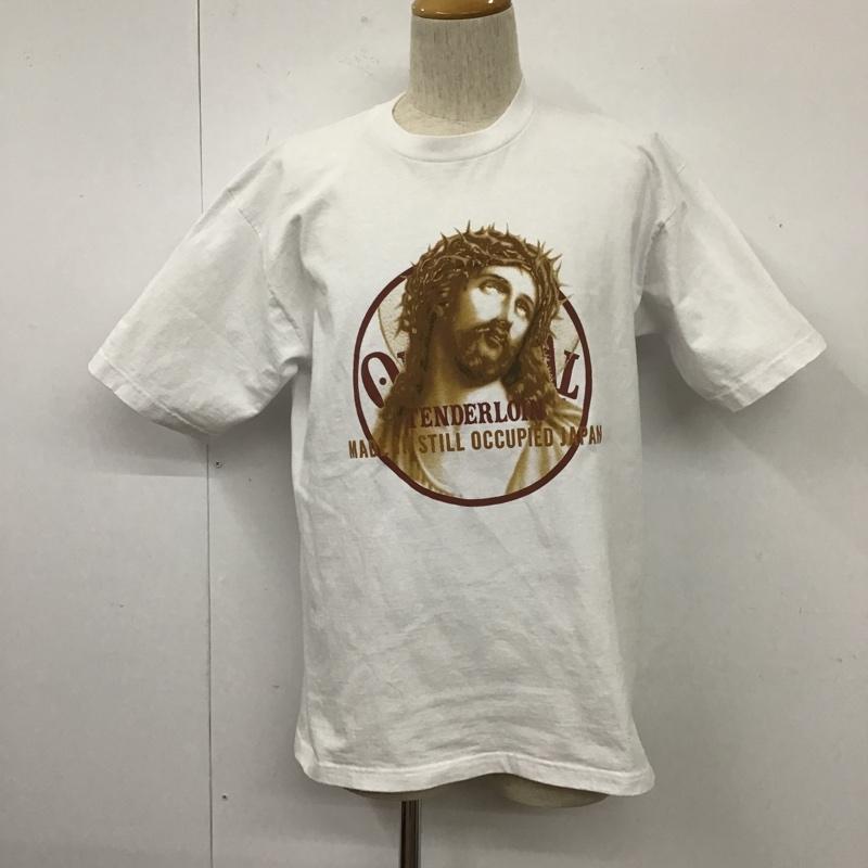 テンダーロイン TENDERLOIN Tシャツ 半袖 クルーネック キリスト プリント PRO CLUB L ロゴ、文字 白 / ホワイト /  メンズ USED 古着 中古 10105513