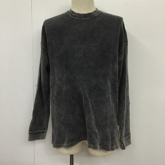 テンダーロイン TENDERLOIN カットソー 長袖 バックプリント サーマル ワッフル PRO CLUB L ロゴ、文字 黒 / ブラック /  メンズ USED 古着 中古 10105514