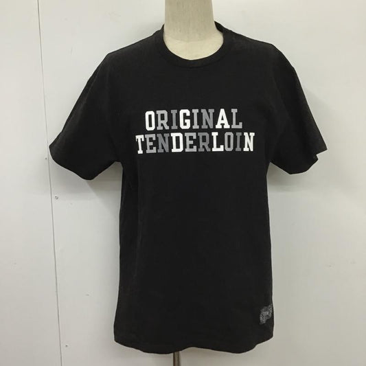 テンダーロイン TENDERLOIN Tシャツ 半袖 クルーネック プリント L ロゴ、文字 黒 / ブラック /  メンズ USED 古着 中古 10105516