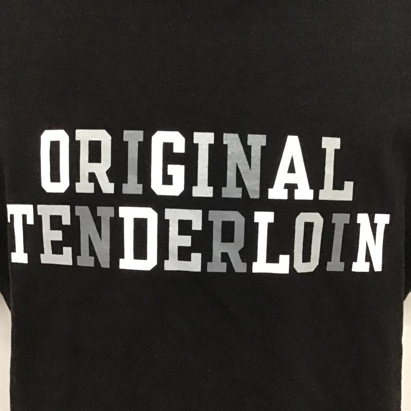テンダーロイン TENDERLOIN Tシャツ 半袖 クルーネック プリント L ロゴ、文字 黒 / ブラック /  メンズ USED 古着 中古 10105516