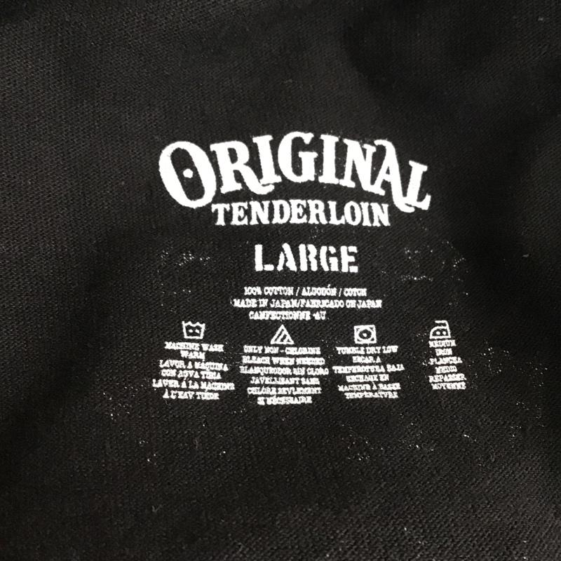 テンダーロイン TENDERLOIN Tシャツ 半袖 クルーネック プリント L ロゴ、文字 黒 / ブラック /  メンズ USED 古着 中古 10105516