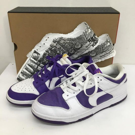 ナイキ NIKE スニーカー スニーカー WMNS DUNK LOW SE MADE YOU LOOK ウィメンズ ダンク ロー メイドユールック DJ4636-100 28.0cm ロゴ、文字 白 / ホワイト / X 紫 / パープル /  メンズ USED 古着 中古 10105529