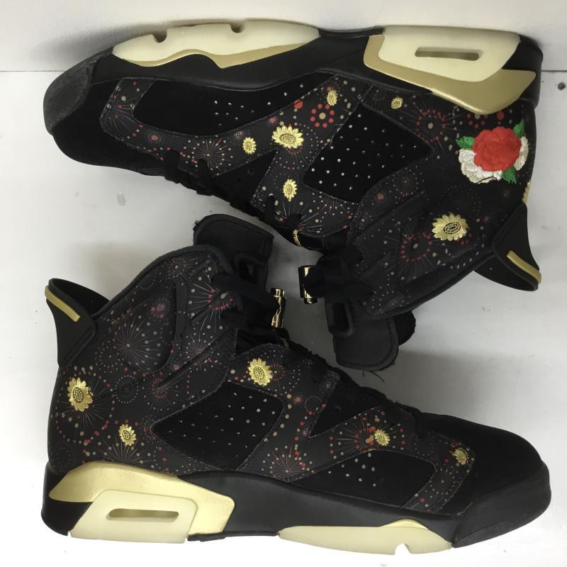 ナイキ NIKE スニーカー スニーカー AIR JORDAN 6 RETRO CHINESE NEW YEAR エアジョーダン6 AA2492-021 28.0cm 刺繍 黒 / ブラック / X 金 / ゴールド /  メンズ USED 古着 中古 10105530