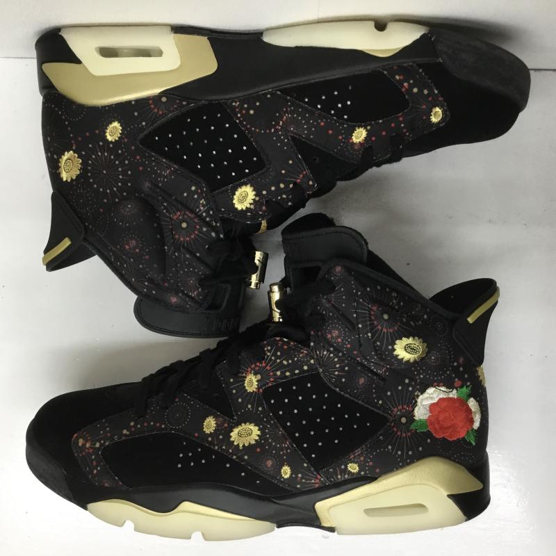 ナイキ NIKE スニーカー スニーカー AIR JORDAN 6 RETRO CHINESE NEW YEAR エアジョーダン6 AA2492-021 28.0cm 刺繍 黒 / ブラック / X 金 / ゴールド /  メンズ USED 古着 中古 10105530