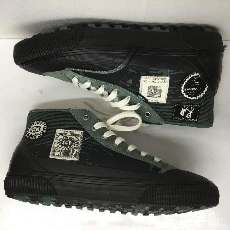 バンズ VANS スニーカー スニーカー FORMER フォーマー DESTRUCT MID MTE-1 VN0A5KQUGRN1 28.5cm ロゴ、文字 X プリント 緑 / グリーン / X 黒 / ブラック /  メンズ USED 古着 中古 10105535