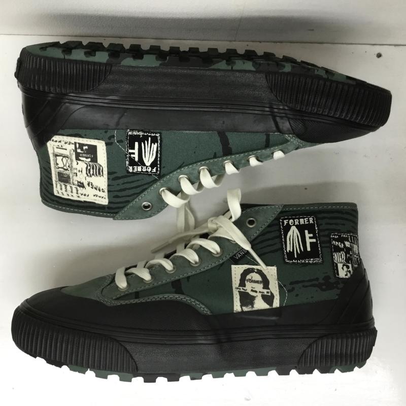 バンズ VANS スニーカー スニーカー FORMER フォーマー DESTRUCT MID MTE-1 VN0A5KQUGRN1 28.5cm ロゴ、文字 X プリント 緑 / グリーン / X 黒 / ブラック /  メンズ USED 古着 中古 10105535